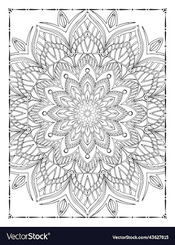 mandala floral coloring page adults kdp