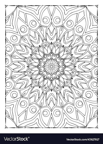 mandala floral coloring page adults kdp