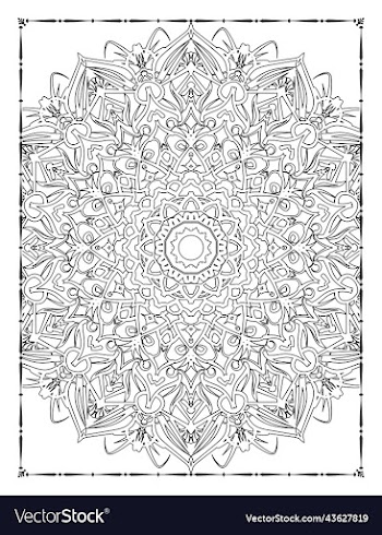 mandala floral coloring page adults kdp