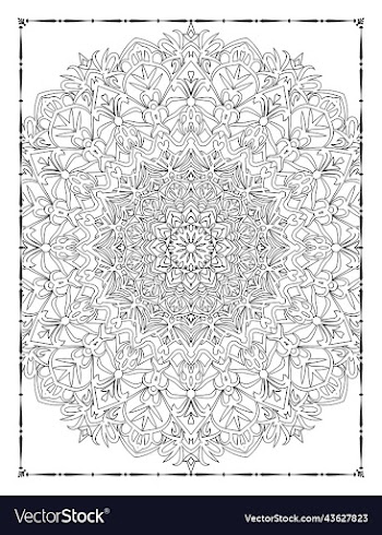 mandala floral coloring page adults kdp