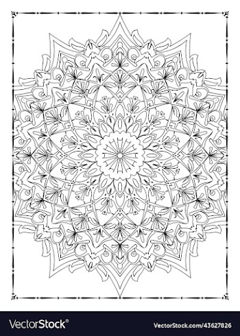mandala floral coloring page adults kdp