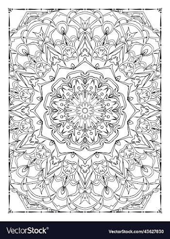 mandala floral coloring page adults kdp
