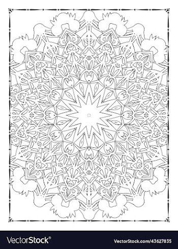 mandala floral coloring page adults kdp