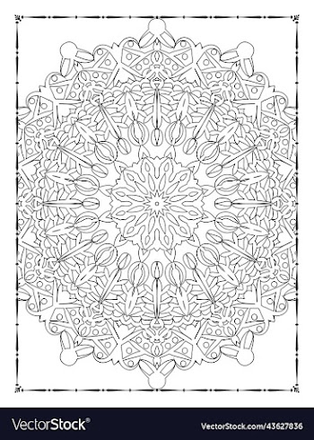 mandala floral coloring page adults kdp