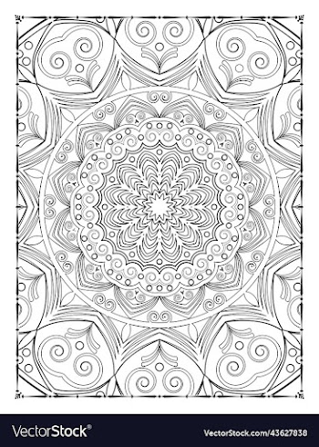 mandala floral coloring page adults kdp