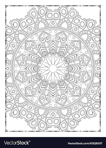 mandala floral coloring page adults kdp