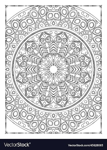 mandala floral coloring page adults kdp