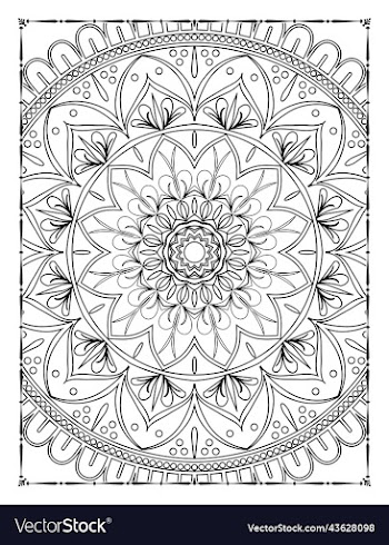 mandala floral coloring page adults kdp
