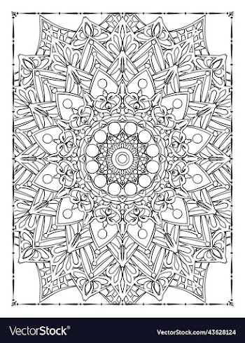 mandala floral coloring page adults kdp