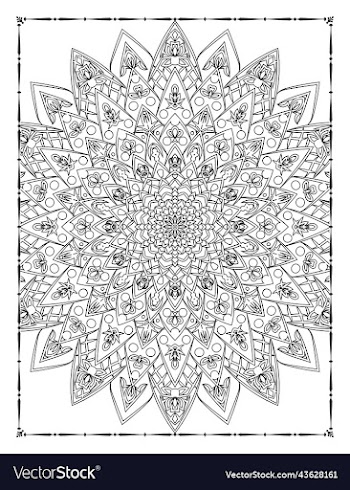 mandala floral coloring page adults kdp