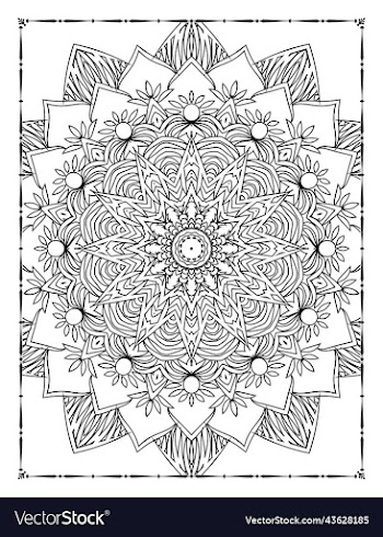 mandala floral coloring page adults kdp