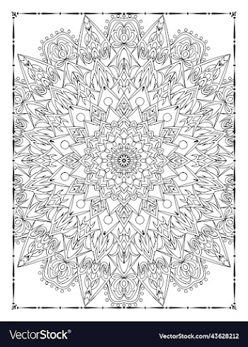 mandala floral coloring page adults kdp