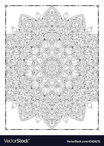 mandala floral coloring page adults kdp
