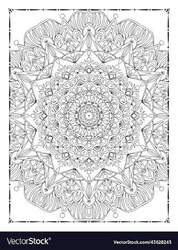 mandala floral coloring page adults kdp