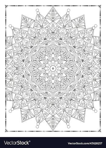 mandala floral coloring page adults kdp