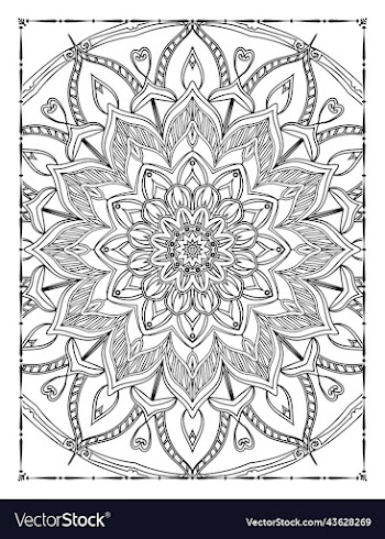 mandala floral coloring page adults kdp