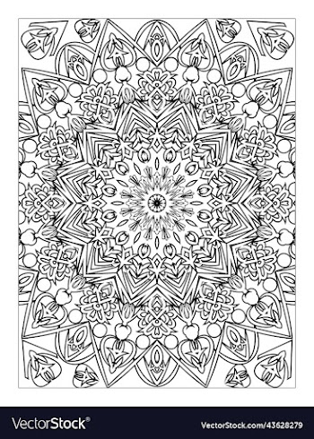 mandala floral coloring page adults kdp