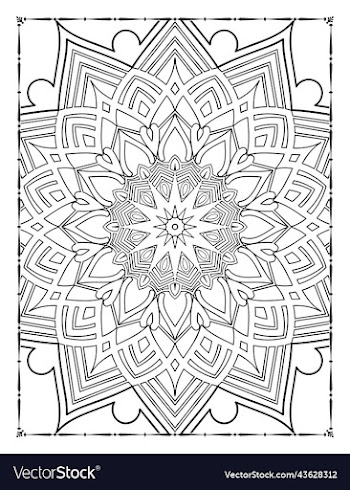 mandala floral coloring page adults kdp