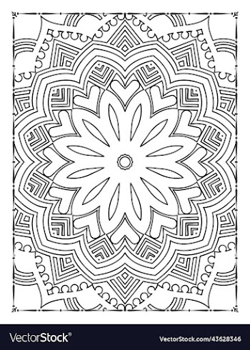 mandala floral coloring page adults kdp