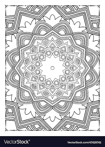 mandala floral coloring page adults kdp
