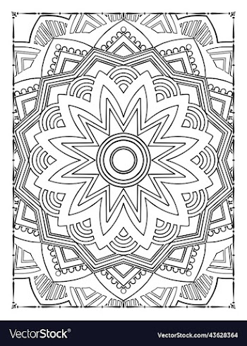mandala floral coloring page adults kdp