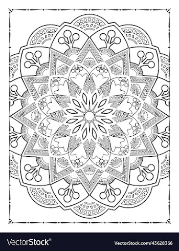 mandala floral coloring page adults kdp