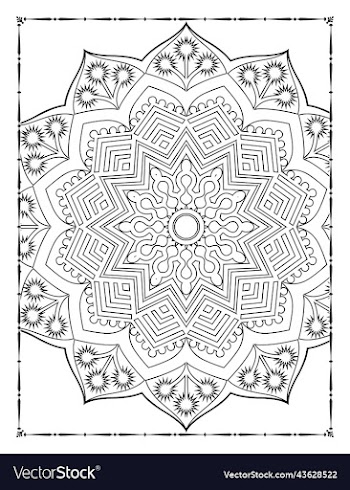 mandala floral coloring page adults kdp