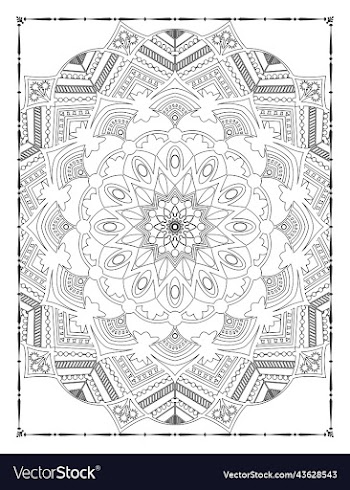 mandala floral coloring page adults kdp