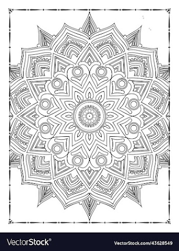 mandala floral coloring page adults kdp