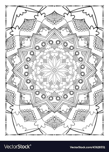 mandala floral coloring page adults kdp