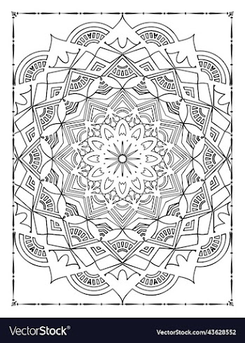 mandala floral coloring page adults kdp