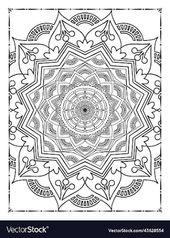 mandala floral coloring page adults kdp