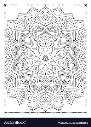 mandala floral coloring page adults kdp