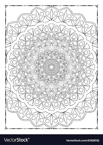 mandala floral coloring page adults kdp