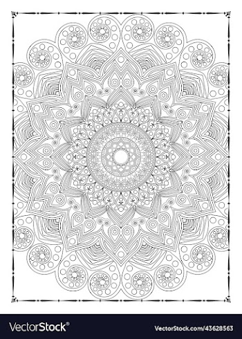 mandala floral coloring page adults kdp