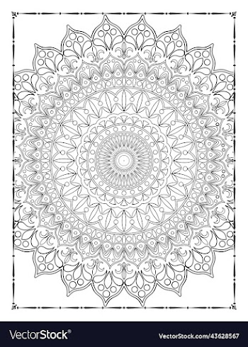 mandala floral coloring page adults kdp