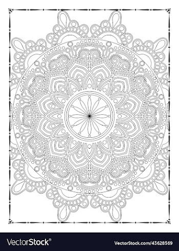 mandala floral coloring page adults kdp