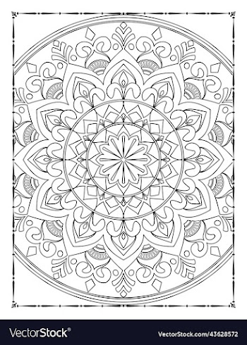 mandala floral coloring page adults kdp