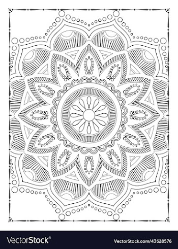 mandala floral coloring page adults kdp