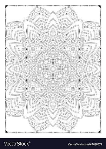 mandala floral coloring page adults kdp
