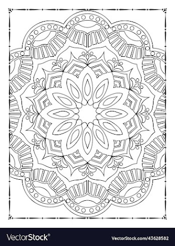 mandala floral coloring page adults kdp