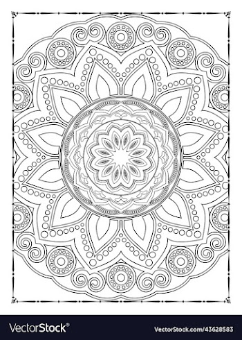 mandala floral coloring page adults kdp