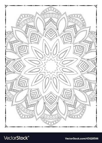 mandala floral coloring page adults kdp