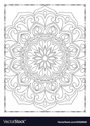 mandala floral coloring page adults kdp