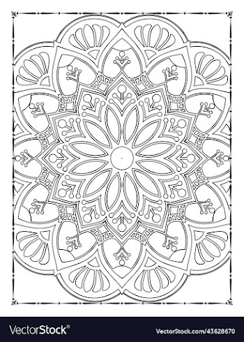mandala floral coloring page adults kdp
