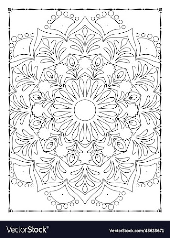 mandala floral coloring page adults kdp