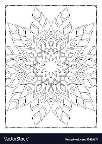 mandala floral coloring page adults kdp