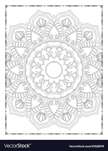 mandala floral coloring page adults kdp