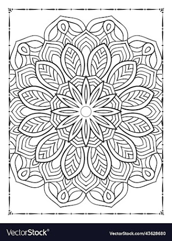 mandala floral coloring page adults kdp