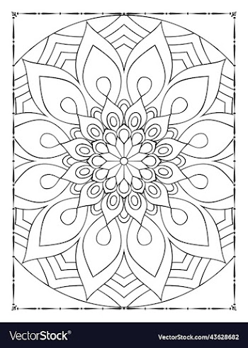 mandala floral coloring page adults kdp